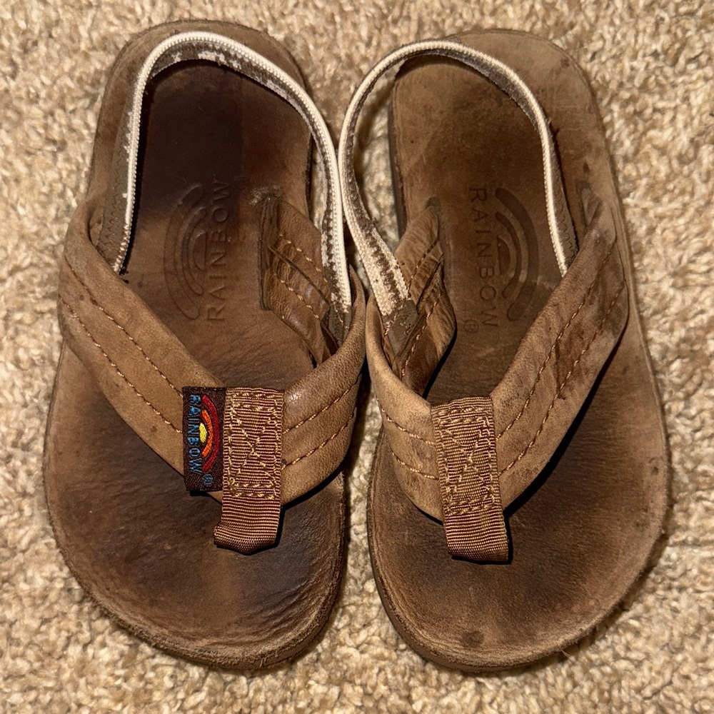 Kids Rainbow leather Sandals